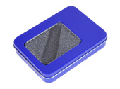 Металлическая упаковка для флешки (синий)