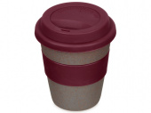 Стакан из бамбукового волокна Café (бургунди, серый)