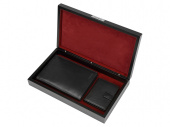 Подарочный набор: портмоне, футляр для кредитных карт (черный)