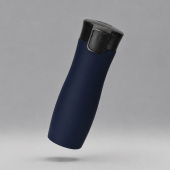 Вакуумная герметичная термокружка Streamline с покрытием soft-touch, тубус (темно-синий, темно-синий)