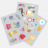 Наклейки UV-DTF Stiker Pack на заказ, S Наклейки UV-DTF Stiker Pack на заказ, S
