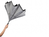 Зонт-трость Lima с обратным сложением (черный, серый)