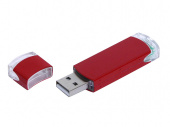 USB 2.0- флешка промо на 4 Гб прямоугольной классической формы (красный)