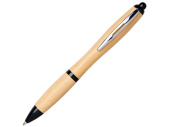 Ручка шариковая Nash из бамбука (натуральный, черный)