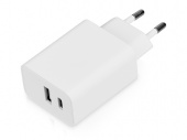 Сетевое зарядное устройство c выходами USB-A и USB-C Recharger, 10 Вт (белый)