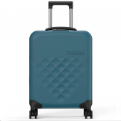 Чемодан складной Rollink Vega 360 55x40x20 см, 4 колеса, сине-зеленый