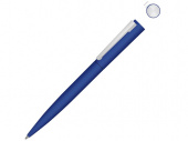 Ручка шариковая металлическая Brush Gum, soft-touch (синий)