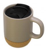 Кружка с пробковым дном и крышкой Denpasar (бежевый)