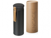 Вакуумный термос Engage,тубус, 450 мл (черный, коричневый)