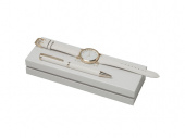 Подарочный набор Bagatelle: часы наручные, ручка шариковая (белый)