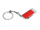USB 2.0- флешка на 64 Гб с выдвижным механизмом и мини чипом (красный, серебристый)