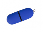 USB 2.0- флешка на 8 Гб Пилюля Soft-touch (синий)
