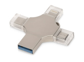 USB-флешка 3.0 на 32 Гб 4-в-1 Ultra (серебристый)