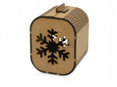 Подарочная коробка Снежинка, малая (коричневый)
