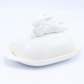 Маслёнка с кроликом, 380 мл, Белый