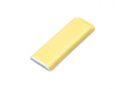 USB 2.0- флешка на 64 Гб с оригинальным двухцветным корпусом (белый, желтый)