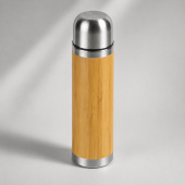 Вакуумный термос Ямал Bamboo, 430 мл (натуральный, серебристый)