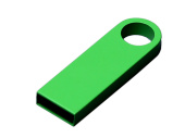 USB 2.0-флешка на 128 Гб с мини чипом и круглым отверстием (зеленый)