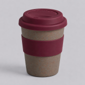 Стакан из бамбукового волокна Café (серый, бургунди)