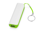 Внешний аккумулятор Basis, 2000 mAh (белый, зеленое яблоко)