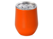 Вакуумная термокружка Sense, непротекаемая крышка, крафтовая упаковка (оранжевый)