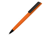 Ручка пластиковая шариковая C1 soft-touch (черный, оранжевый)
