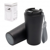 Термокружка Surprise To Go с индикатором, чёрная/серая