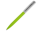 Ручка металлическая soft-touch шариковая Tally (серебристый, зеленый)