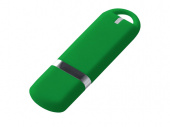 USB 2.0- флешка на 512 Мб, soft-touch (зеленый)