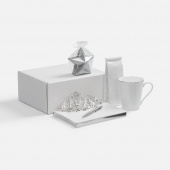 Набор «Планы на счастье», белый с серебристым