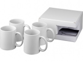 Набор Ceramic: 4 кружки для сублимации (белый)