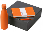 Подарочный набор COLOR IT c блокнотом, ручкой и термобутылкой (оранжевый)