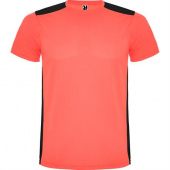 Спортивная футболка DETROIT мужская, КОРАЛЛОВЫЙ ФЛУОРЕСЦЕНТНЫЙ/ЧЕРНЫЙ S