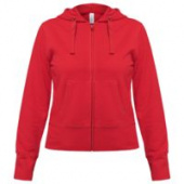 Толстовка женская Hooded Full Zip красная