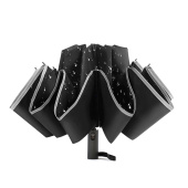 Автоматический  противоштормовой складной  зонт  Flash reverse, черный