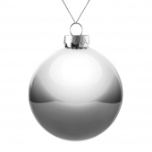 Оформительский шар Finery, 10 см, глянцевый серебристый