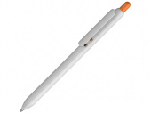 Ручка пластиковая шариковая Lio White (оранжевый, белый)