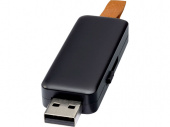 USB-флешка на 4 Гб Gleam с подсветкой (черный)