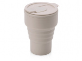 Силиконовый складной стакан GoCup (бежевый)