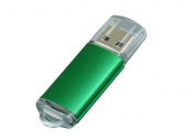 USB-флешка на 64 Гб с прозрачным колпачком (зеленый)