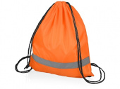 Рюкзак "Россел", оранжевый с черными шнурками