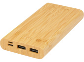 Портативное зарядное устройство Tulda из бамбука, 10000 mAh (натуральный)