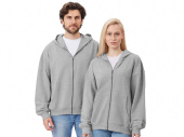 Толстовка оверсайз с капюшоном на молнии Monaco (серый меланж)