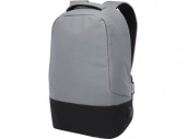 Противокражный рюкзак Cover для ноутбука 15’’ из переработанного пластика RPET (черный, серый)