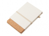 Блокнот А6 Milky S с подставкой из пробки (молочный, белый)