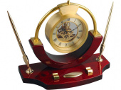 Часы настольные Люксембург (золотистый, красное дерево)