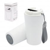 Термокружка Surprise To Go с индикатором, белая/серая