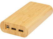 Портативное зарядное устройство Tulda из бамбука, 20000 mAh (натуральный)