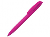 Ручка шариковая пластиковая Coral Gum , soft-touch (розовый)