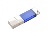USB 2.0- флешка на 32 Гб кристалл мини (синий)